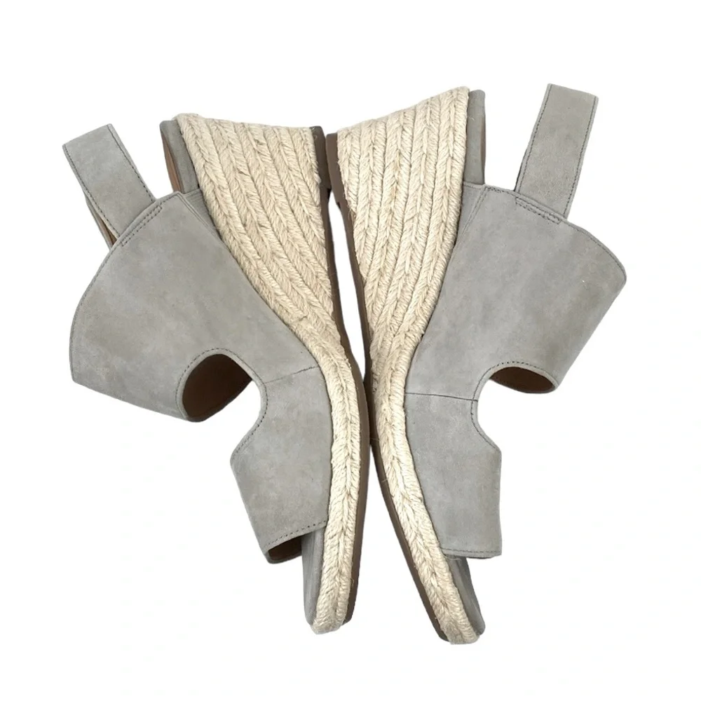 Vionic Brooke Suede Woven Wedge Espadrille Sandals